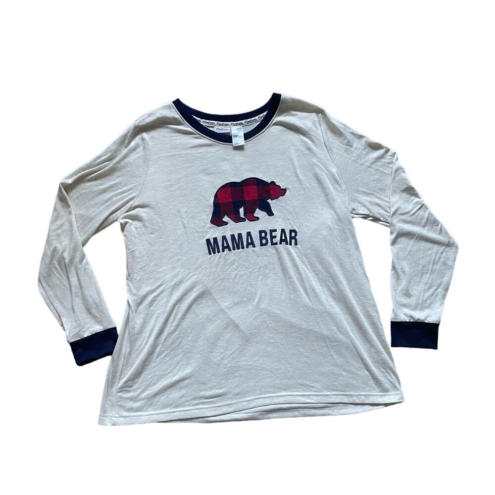 Dearfoams Womens Mama Bear Cozy Sleepwear Long sleeve top Size XL